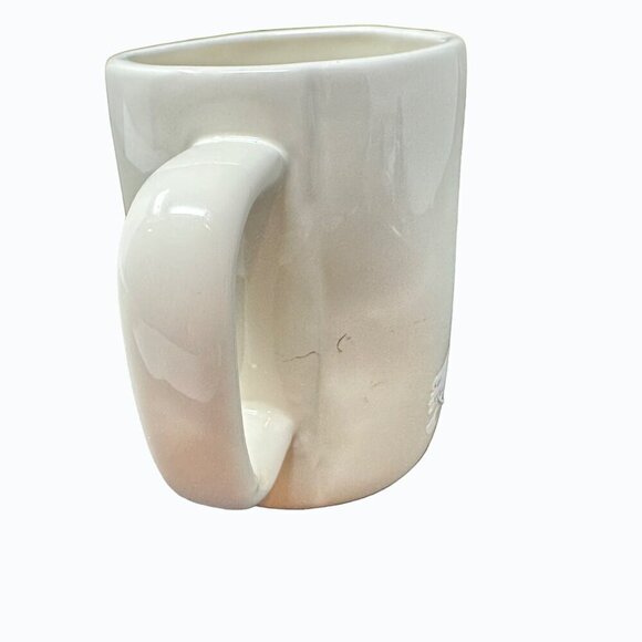 Rae Dunn TEA Mug Ceramic READ Large Coffee Cup Magenta LL Farmhouse Gift White - Picture 3 of 8